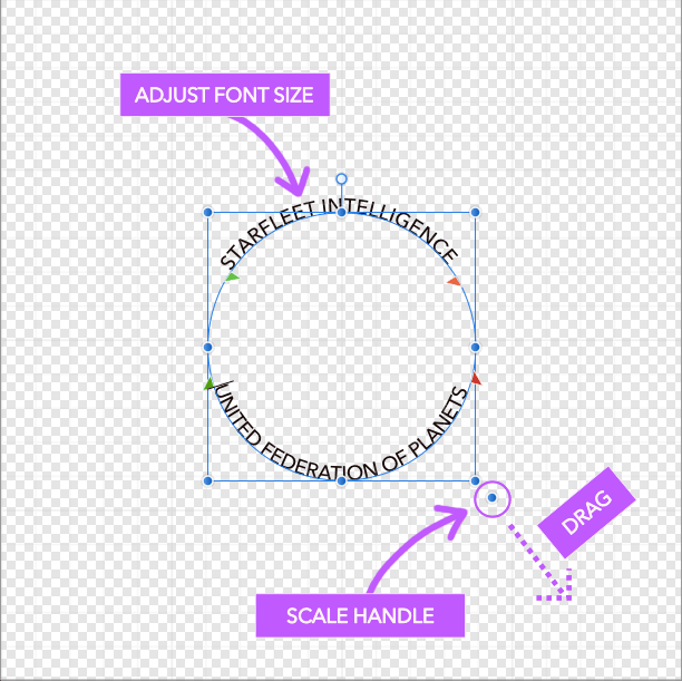 affinity designer circular text adjustments