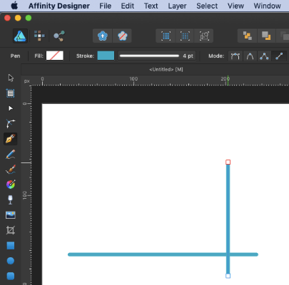 affinity designer draw vertical line