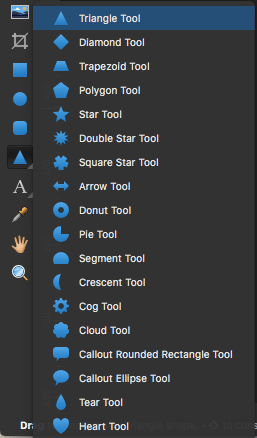 affinity designer triangle tool