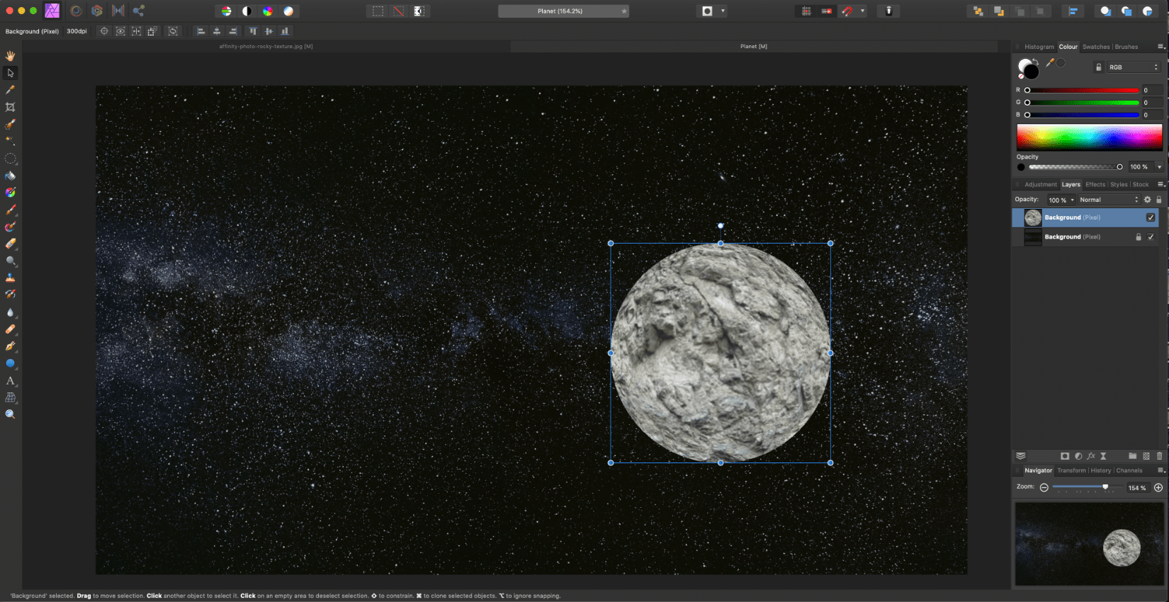 affinity photo planet paste