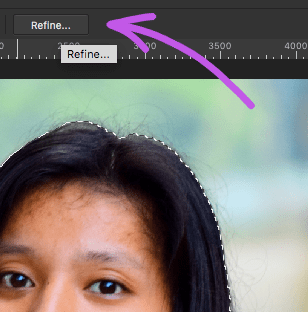 affinity photo selection brush tool refine button