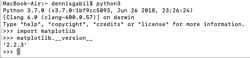 matplotlib version