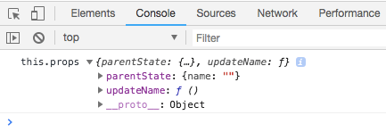 reactjs this.props in console